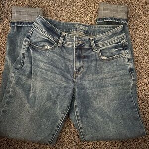 maurice’s plaid bottom skinny jeans